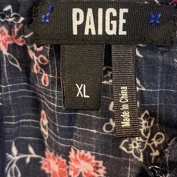 Paige “Keena” floral button up ruffle top XL - Picture 3 of 4